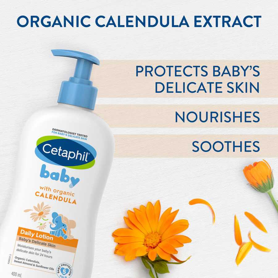 Cetaphil Baby Daily Calendula Lotion 400ml - Image 5