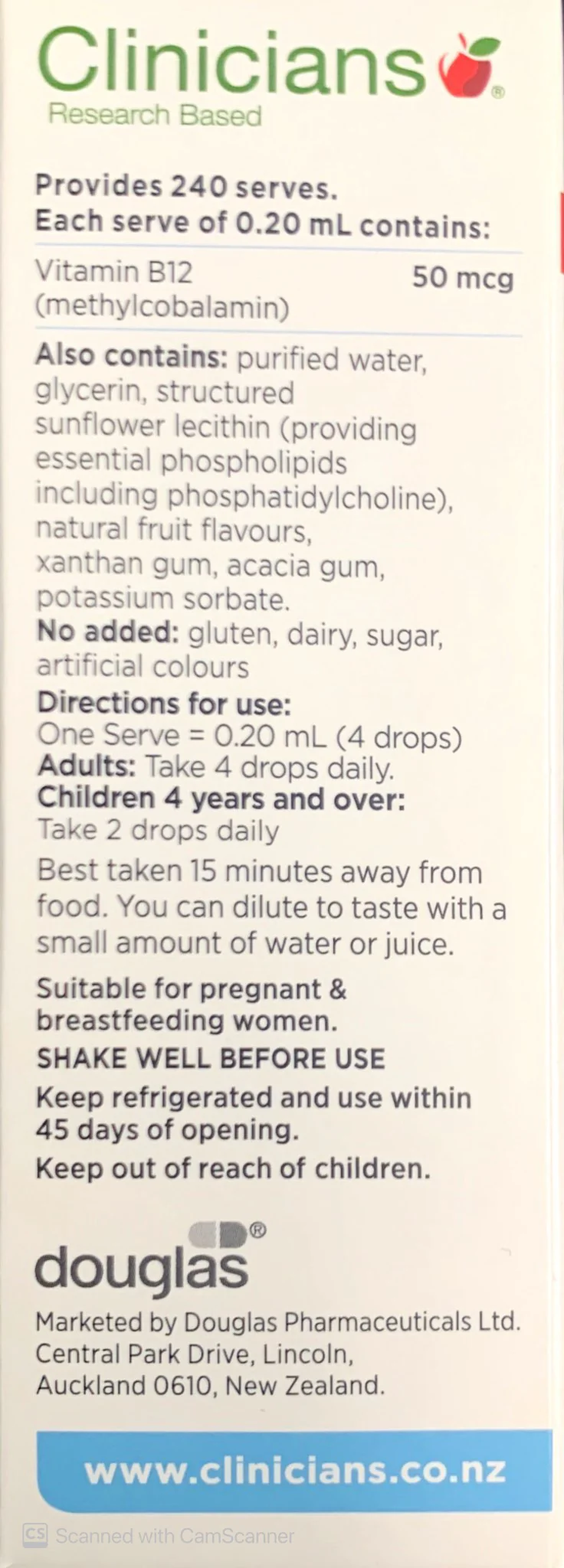 Clinicians Vitamin B12 Liposomal 48ml - Image 3