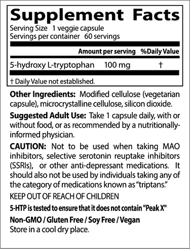 Doctor's Best 5-HTP 100mg 60 Capsules - Image 3