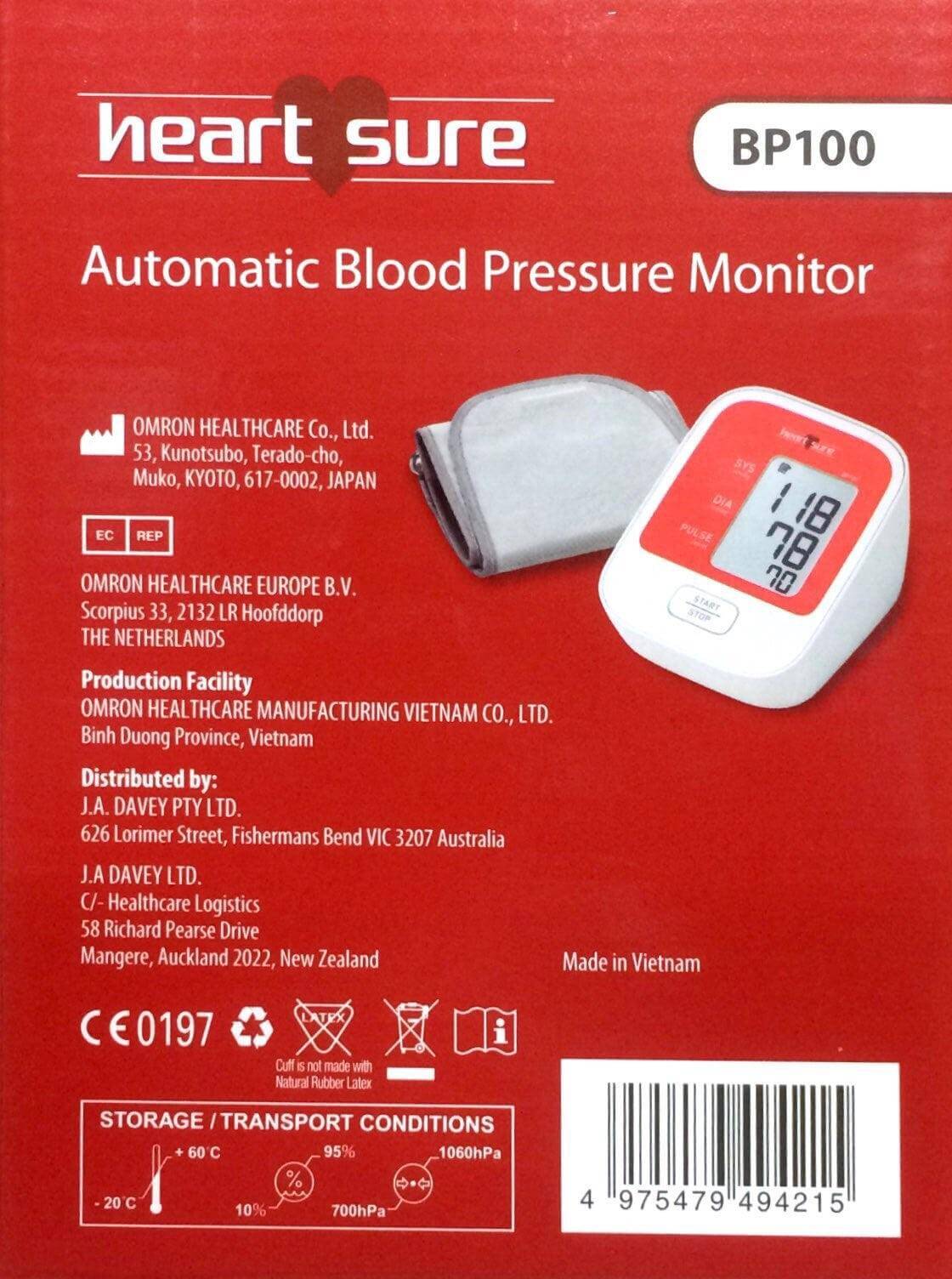 Heartsure Blood Pressure Monitor BP100 - Image 3